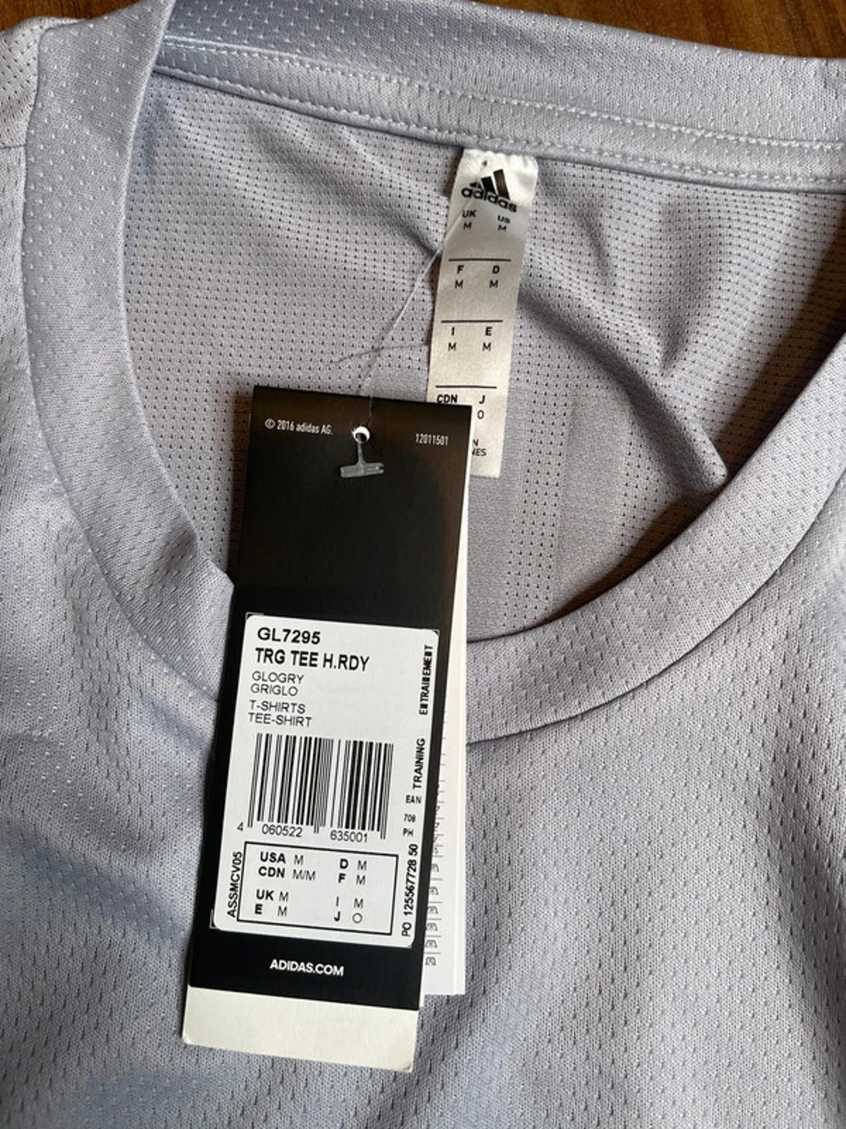 Adidas TGR tee H.Dry training short sleeve men T-shirt size M