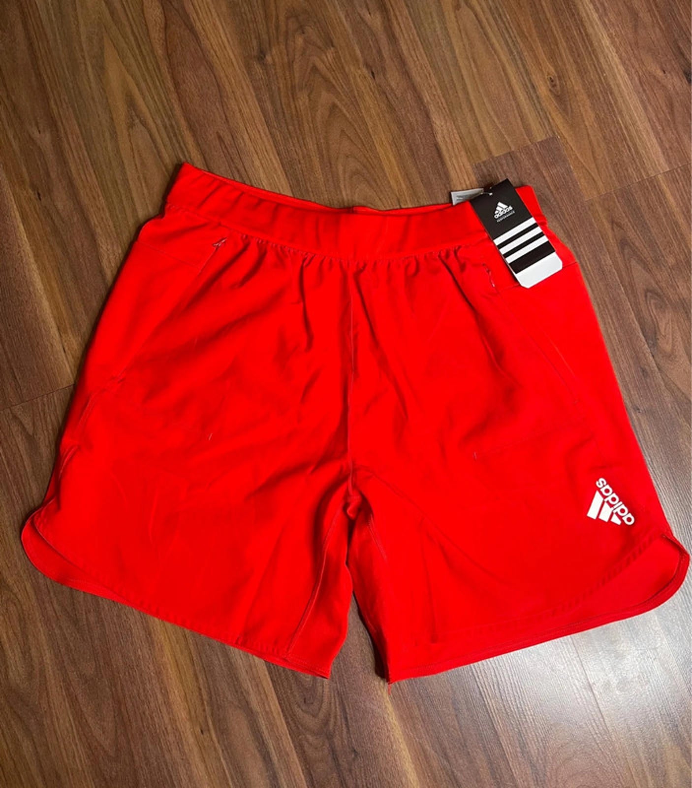 Adidas men rouge Homme training shorts red size L