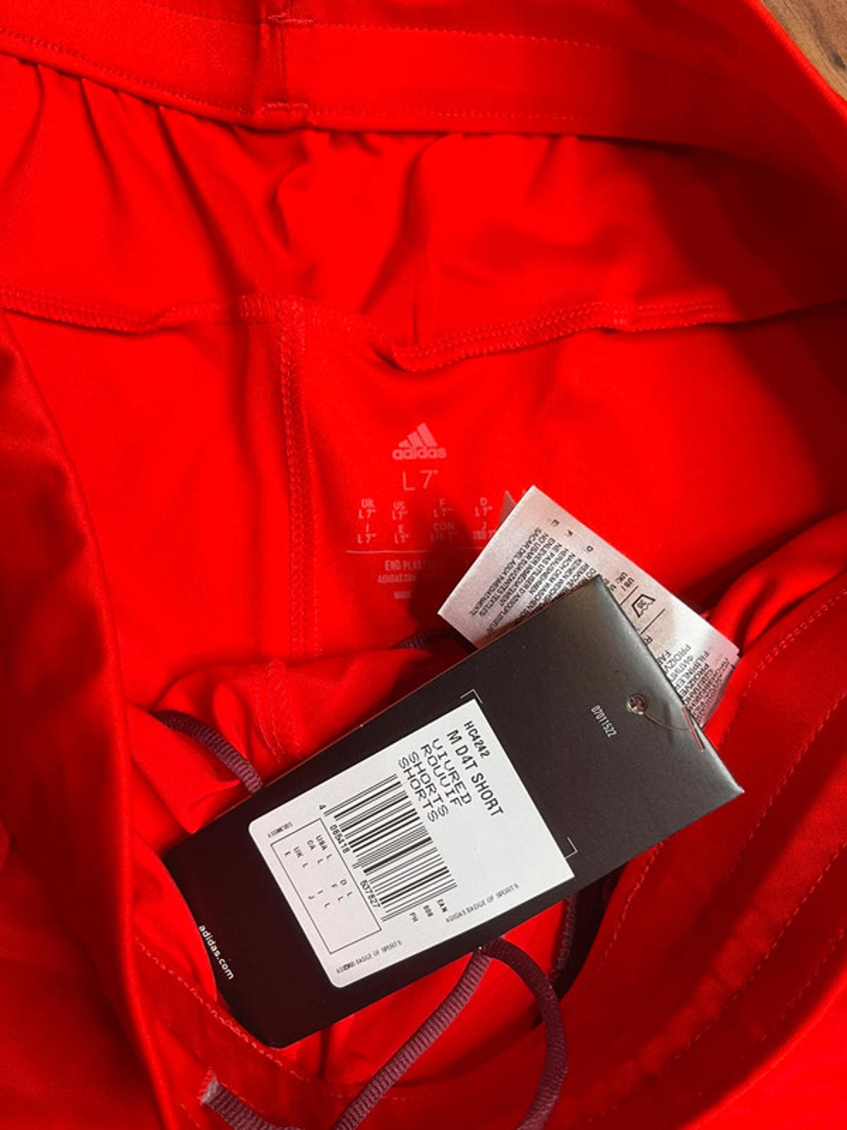 Adidas men rouge Homme training shorts red size L