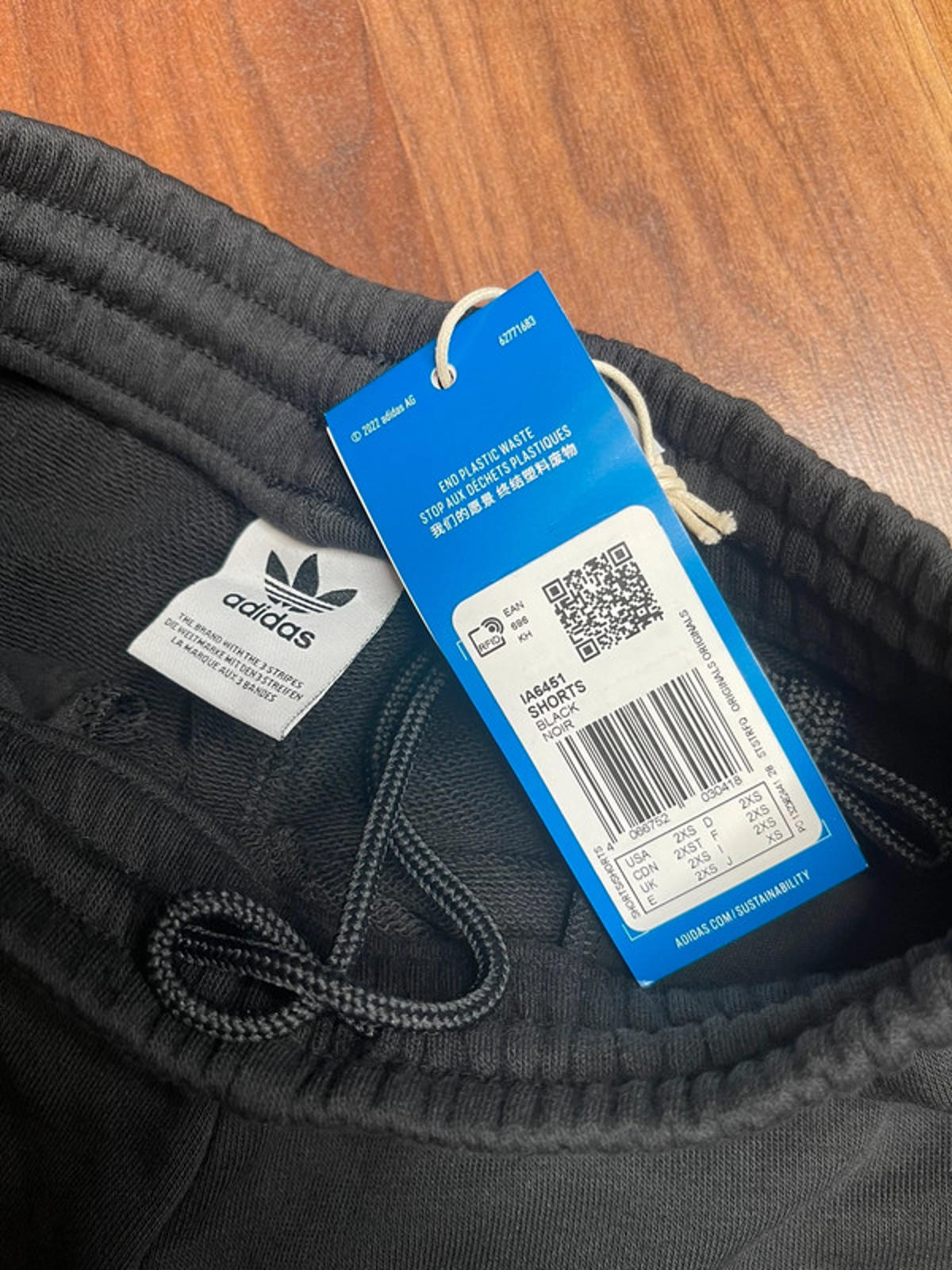 Adidas French terry shorts women black size 4