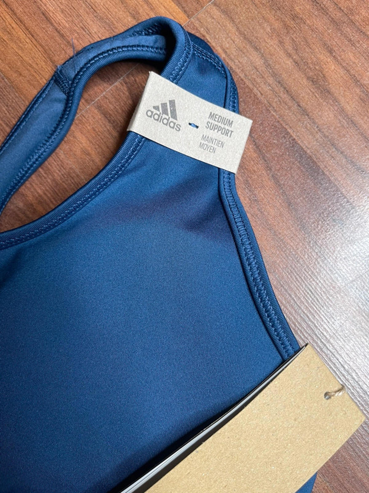 Adidas BT sports bra navy blue women's size L