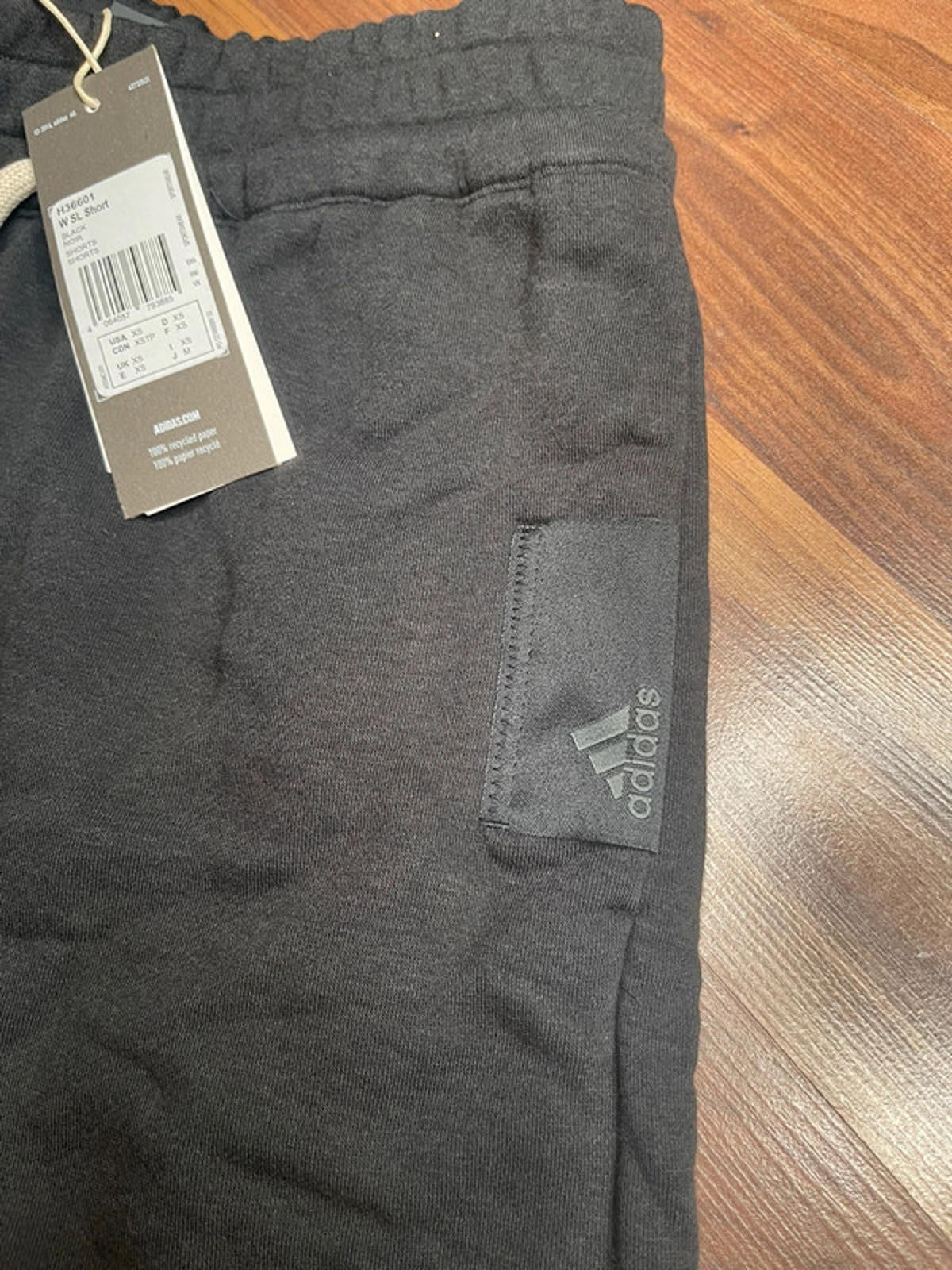 Adidas women black shorts W SL size 6