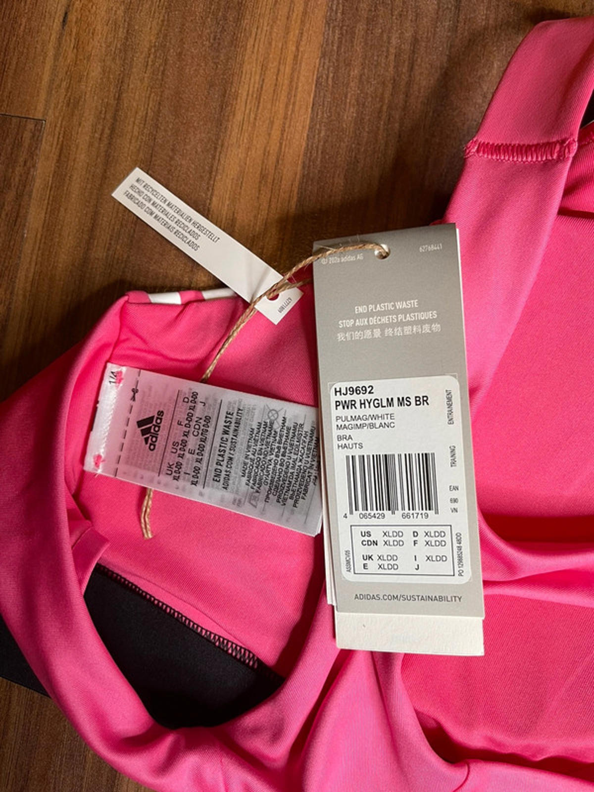 Adidas Medium Support Powerreact Sports Bra women size XL