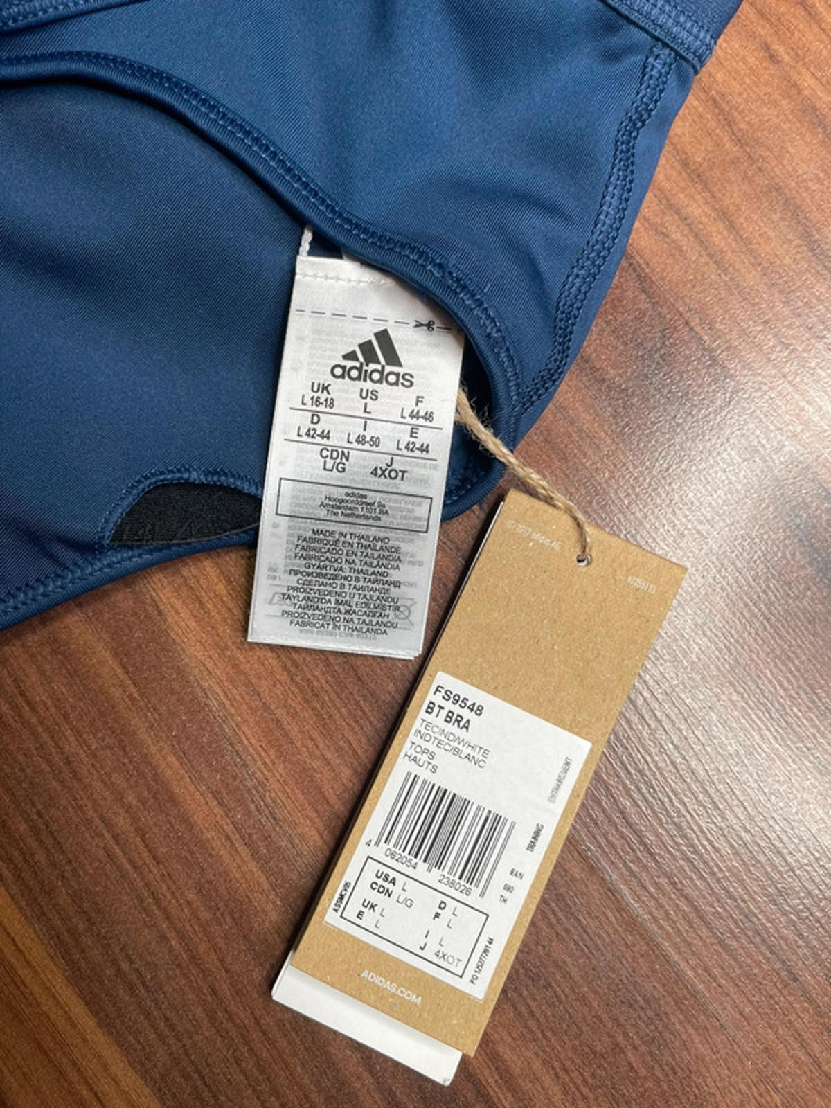 Adidas BT sports bra navy blue women's size L