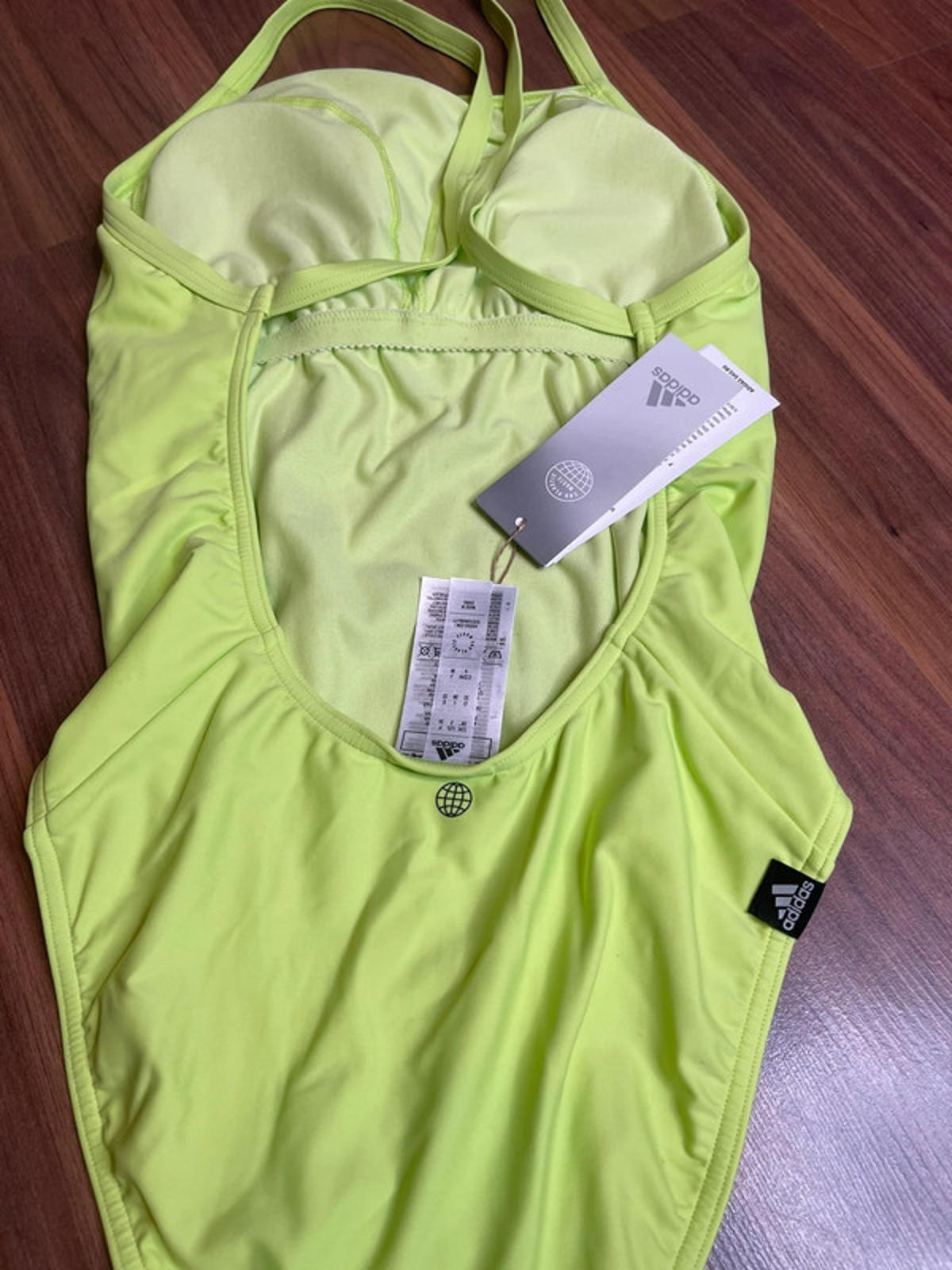 Adidas Green Natureef graphic swimsuit women’s size 28’’