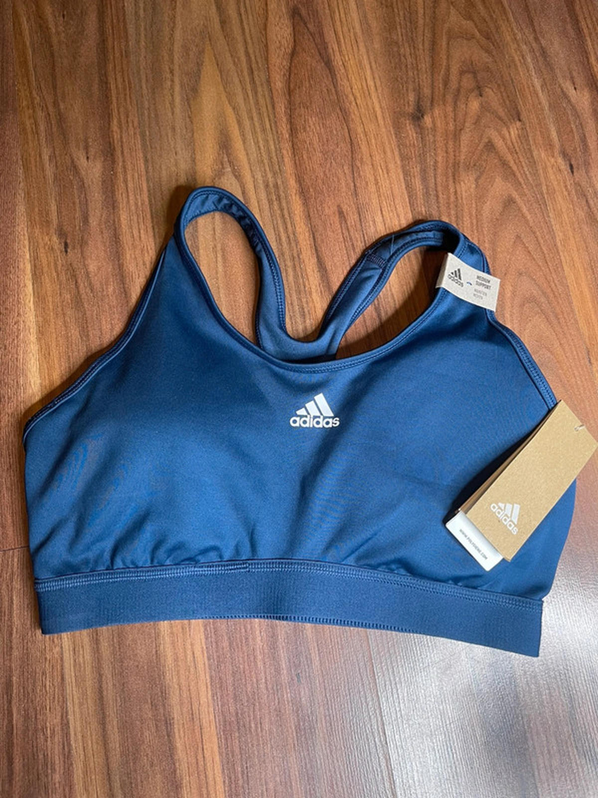 Adidas BT sports bra navy blue women's size L