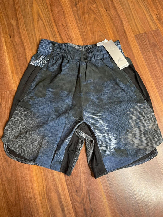 Adidas men’s black multi colour intense training breathable sport shorts size XS