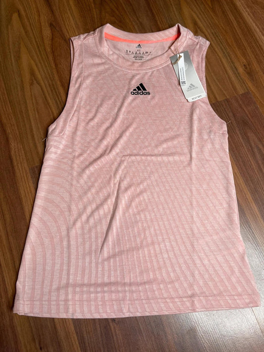 Adidas tennis match top tank pink women size XS