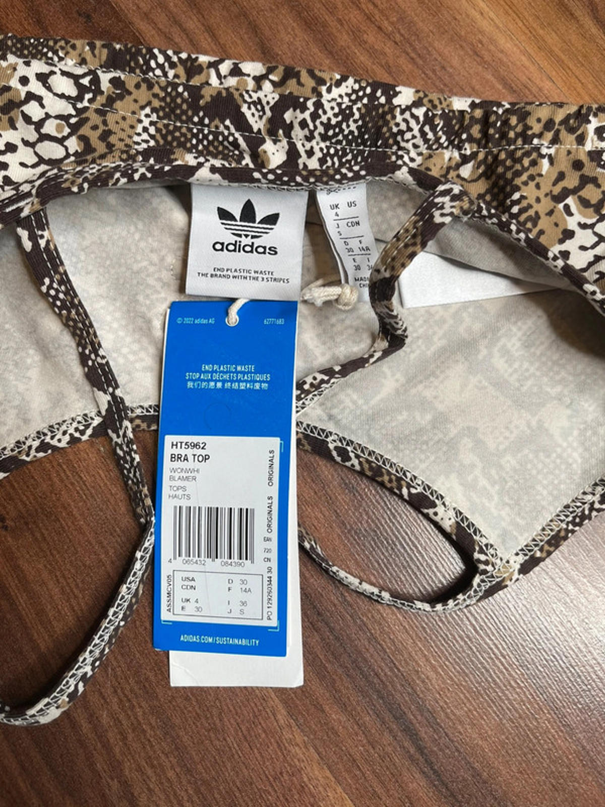 Adidas original women’s bra top size 4
