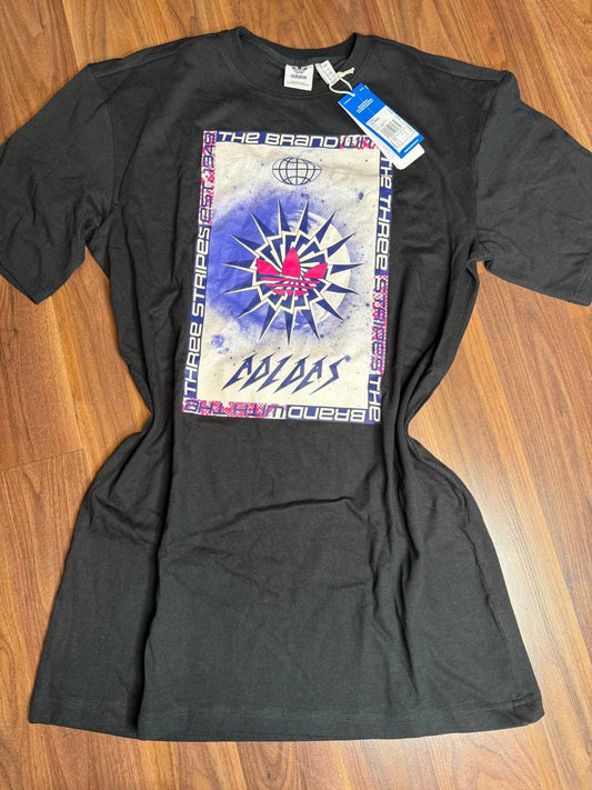Adidas Graphic Jersey dress women Tee - Black Size 8